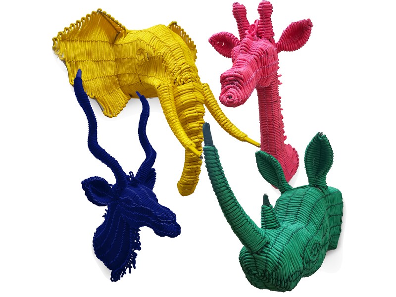 Colourful Rope Mini Animal Set